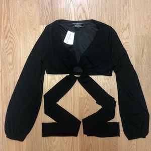 Wrap Tie Black Top